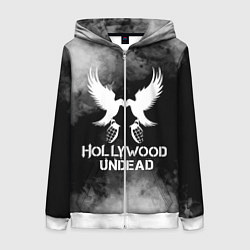 Толстовка на молнии женская Hollywood Undead, цвет: 3D-белый