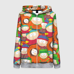 Толстовка на молнии женская ЮЖНЫЙ ПАРК, цвет: 3D-меланж