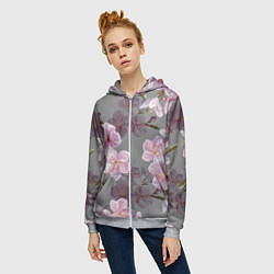 Толстовка на молнии женская САКУРА, цвет: 3D-меланж — фото 2