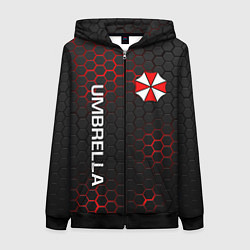 Толстовка на молнии женская UMBRELLA CORP, цвет: 3D-черный