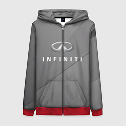 Толстовка на молнии женская Infiniti, цвет: 3D-красный
