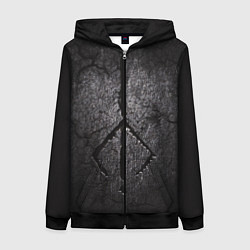 Толстовка на молнии женская BLOODBORNE HUNTER, цвет: 3D-черный