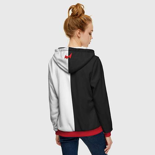 Женская толстовка на молнии Monokuma / 3D-Красный – фото 4