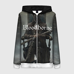 Толстовка на молнии женская Bloodborne, цвет: 3D-белый