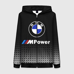 Толстовка на молнии женская BMW, цвет: 3D-черный