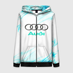 Толстовка на молнии женская Audi, цвет: 3D-черный