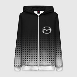 Толстовка на молнии женская Mazda, цвет: 3D-белый