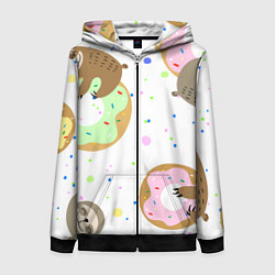 Женская толстовка на молнии Милый Ленивец