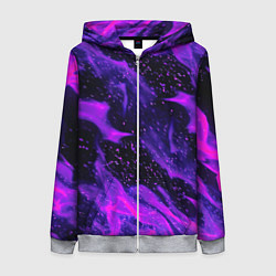 Толстовка на молнии женская ФИОЛЕТОВЫЙ ОГОНЬ, цвет: 3D-меланж