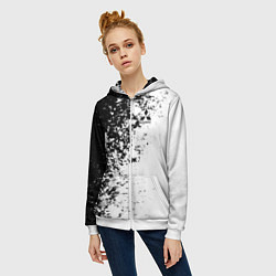 Толстовка на молнии женская Mitsubishi, цвет: 3D-белый — фото 2