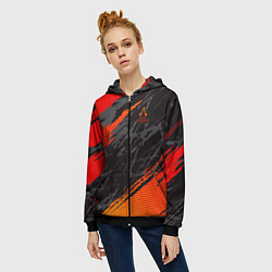 Толстовка на молнии женская Assassins Creed, цвет: 3D-черный — фото 2