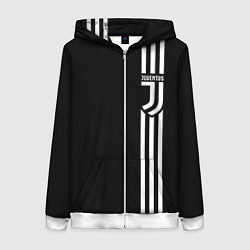Толстовка на молнии женская JUVENTUS, цвет: 3D-белый