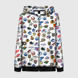 Толстовка на молнии женская NHL PATTERN Z, цвет: 3D-черный