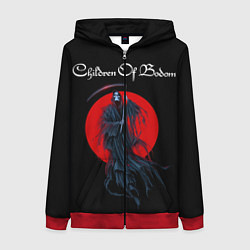 Толстовка на молнии женская Children of Bodom 19, цвет: 3D-красный