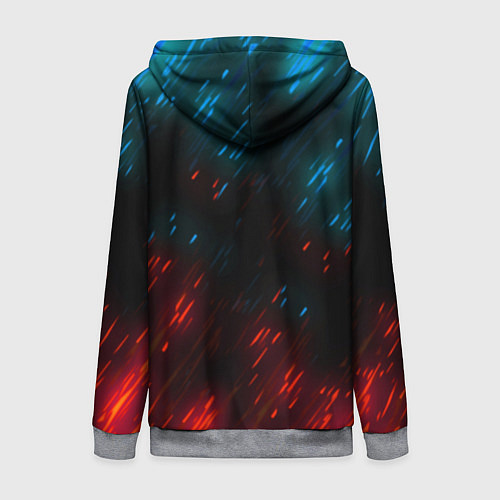 Женская толстовка на молнии CYBERPUNK 2077 SAMURAI / 3D-Меланж – фото 2