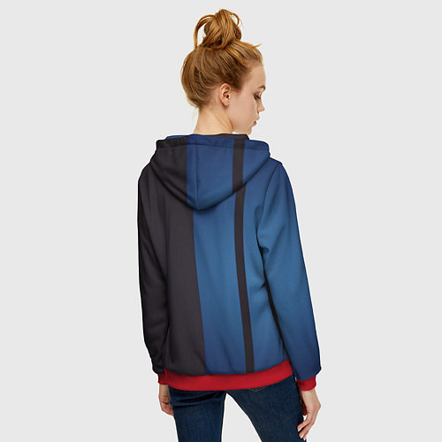 Женская толстовка на молнии VOLVO / 3D-Красный – фото 4