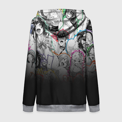 Женская толстовка на молнии SENPAI / 3D-Меланж – фото 2