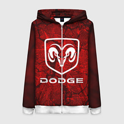 Толстовка на молнии женская DODGE, цвет: 3D-белый