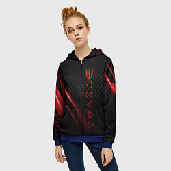 Толстовка на молнии женская The Witcher, цвет: 3D-синий — фото 2