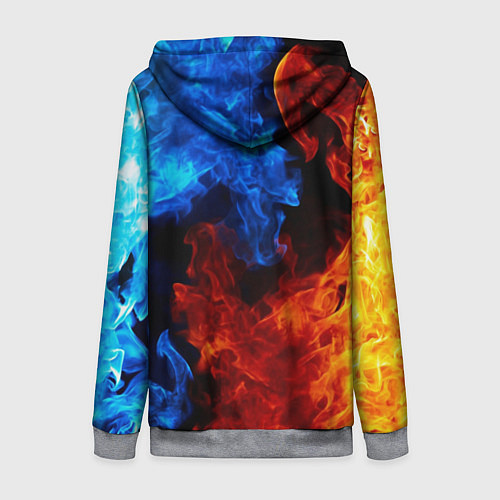 Женская толстовка на молнии FORD / 3D-Меланж – фото 2