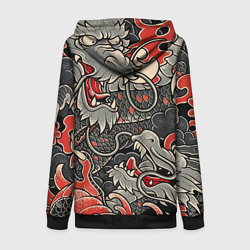 Женская толстовка на молнии CYBERPUNK2077 SAMURAI / 3D-Черный – фото 2