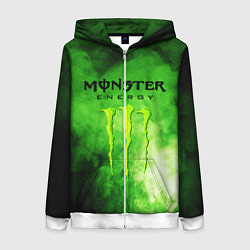 Толстовка на молнии женская MONSTER ENERGY, цвет: 3D-белый