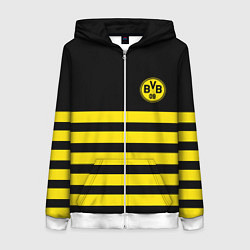 Толстовка на молнии женская BORUSSIA, цвет: 3D-белый