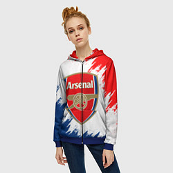 Толстовка на молнии женская ARSENAL, цвет: 3D-синий — фото 2