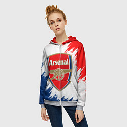 Толстовка на молнии женская ARSENAL, цвет: 3D-меланж — фото 2