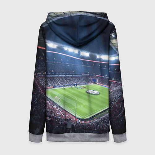 Женская толстовка на молнии FC MILAN / 3D-Меланж – фото 2