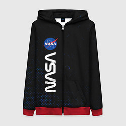 Толстовка на молнии женская NASA НАСА, цвет: 3D-красный