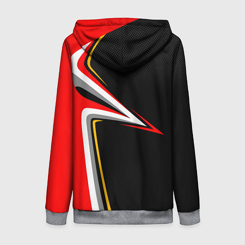 Женская толстовка на молнии Ювентус Униформа / 3D-Меланж – фото 2