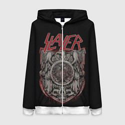 Толстовка на молнии женская Slayer, цвет: 3D-белый