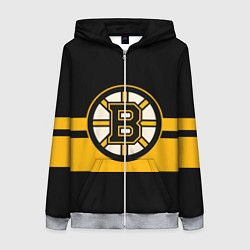 Толстовка на молнии женская BOSTON BRUINS NHL, цвет: 3D-меланж