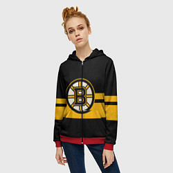 Толстовка на молнии женская BOSTON BRUINS NHL, цвет: 3D-красный — фото 2