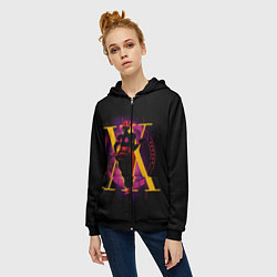 Толстовка на молнии женская Hunter x Hunter, цвет: 3D-черный — фото 2