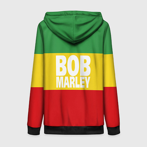 Женская толстовка на молнии Bob Marley / 3D-Черный – фото 2