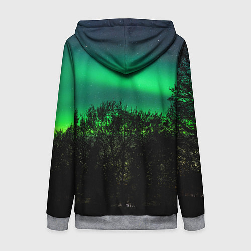 Женская толстовка на молнии Северное сияние / 3D-Меланж – фото 2