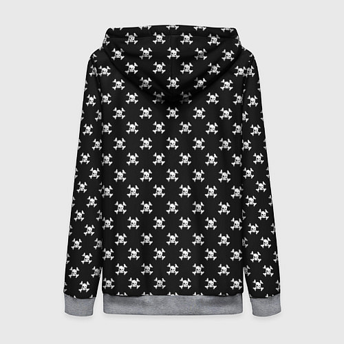 Женская толстовка на молнии Черепа / 3D-Меланж – фото 2