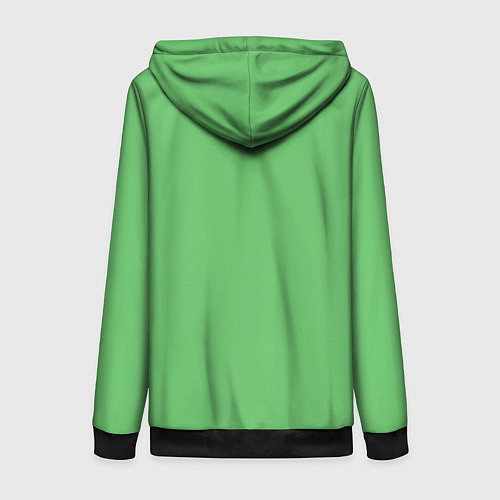 Женская толстовка на молнии Удачливый лис / 3D-Черный – фото 2