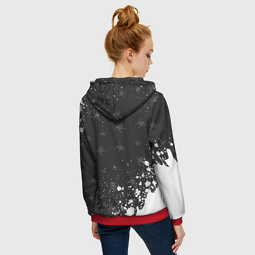 Женская толстовка на молнии ЪУЪ СЪУКА / 3D-Красный – фото 4