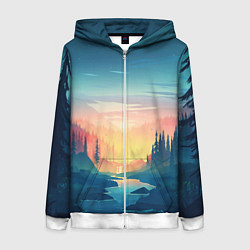 Женская толстовка на молнии Природа