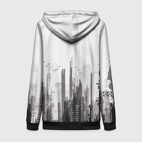 Женская толстовка на молнии Cyberpunk 2077 Arasaka / 3D-Черный – фото 2