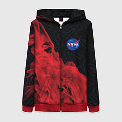Толстовка на молнии женская NASA НАСА, цвет: 3D-красный