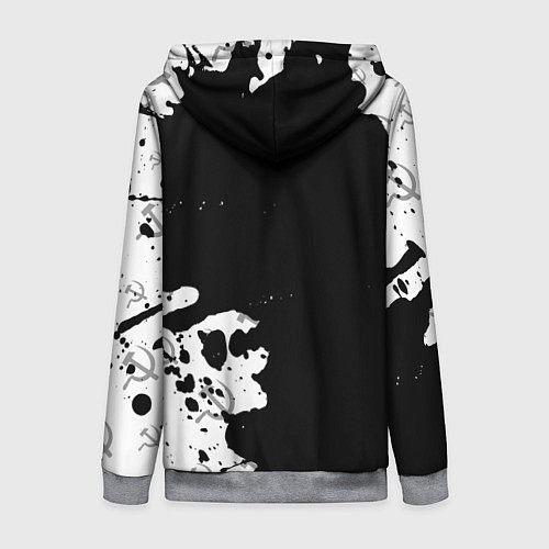 Женская толстовка на молнии СССР USSR / 3D-Меланж – фото 2