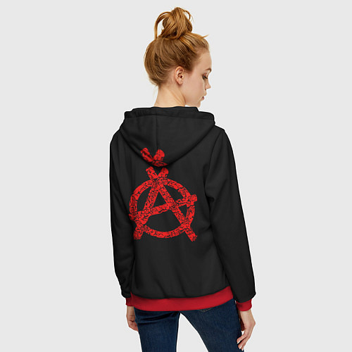 Женская толстовка на молнии The Exploited / 3D-Красный – фото 4
