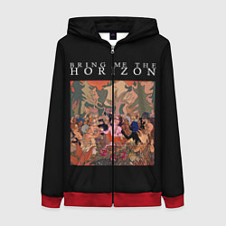 Толстовка на молнии женская BRING ME THE HORIZON, цвет: 3D-красный