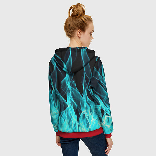 Женская толстовка на молнии ASSASSINS CREED VALHALLA / 3D-Красный – фото 4