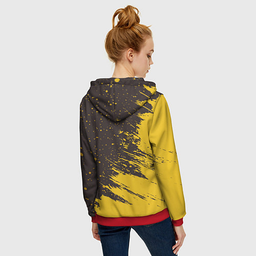 Женская толстовка на молнии AMONG US АМОНГ АС / 3D-Красный – фото 4