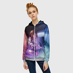 Толстовка на молнии женская Урарака, Очако, цвет: 3D-меланж — фото 2